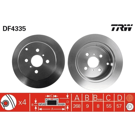 DF4335 - Bromsskiva 