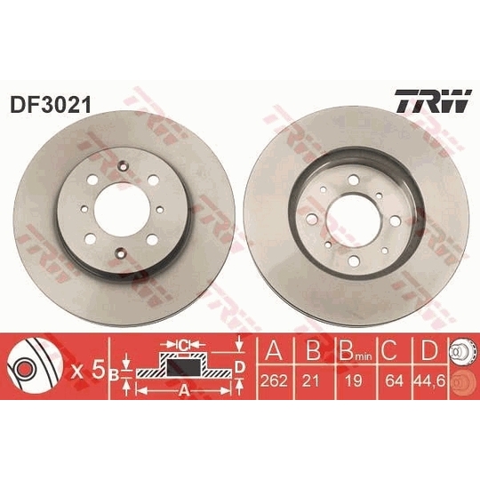DF3021 - Brake Disc 