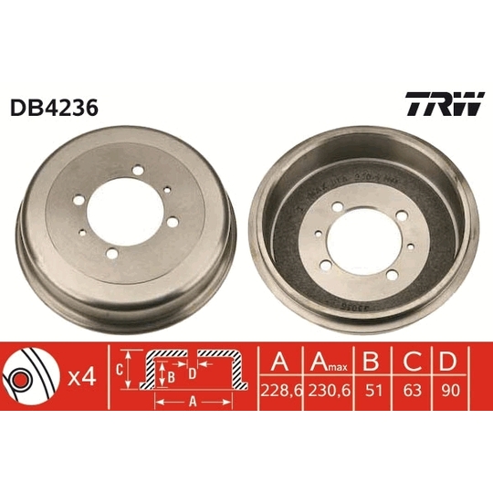 DB4236 - Brake Drum 