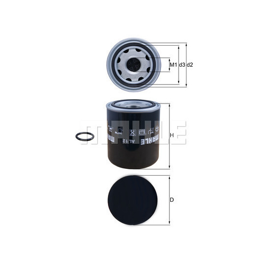 AL 12 - Air Dryer Cartridge, compressed-air system 