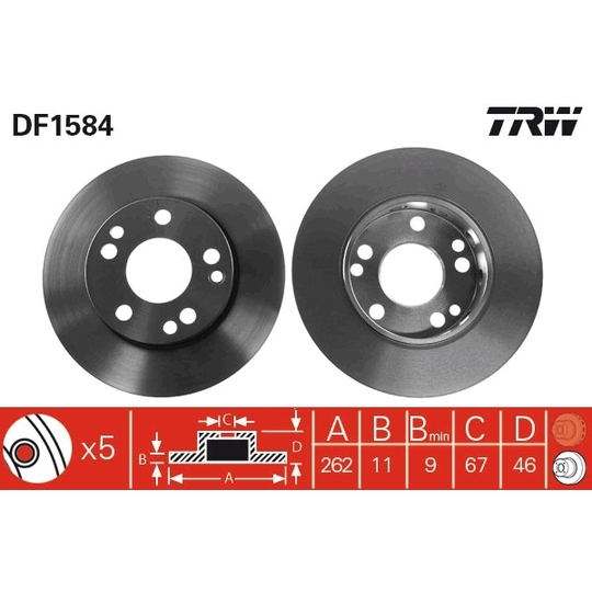 DF1584 - Brake Disc 