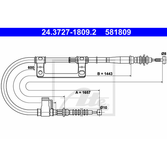24.3727-1809.2 - Cable, parking brake 