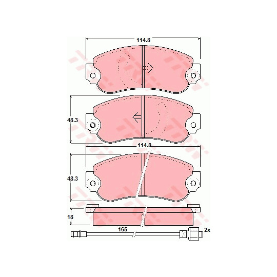 GDB282 - Brake Pad Set, disc brake 