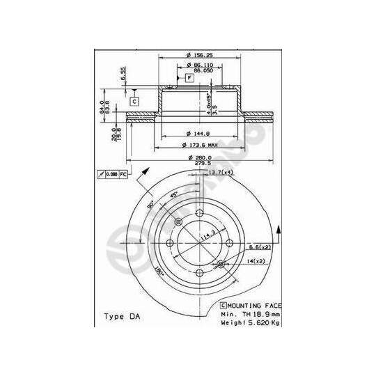 09.5034.20 - Brake Disc 