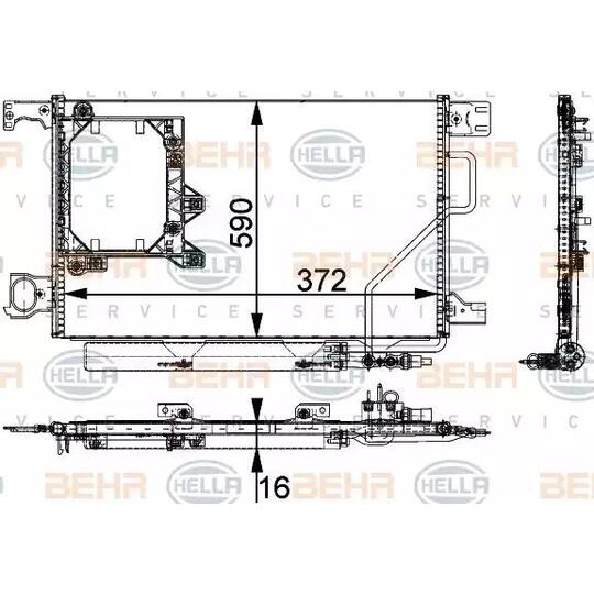 8FC 351 301-621 - Condenser, air conditioning 