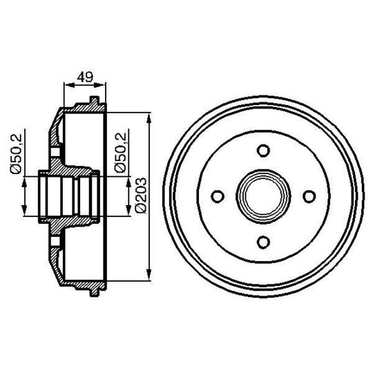 0 986 477 050 - Brake Drum 