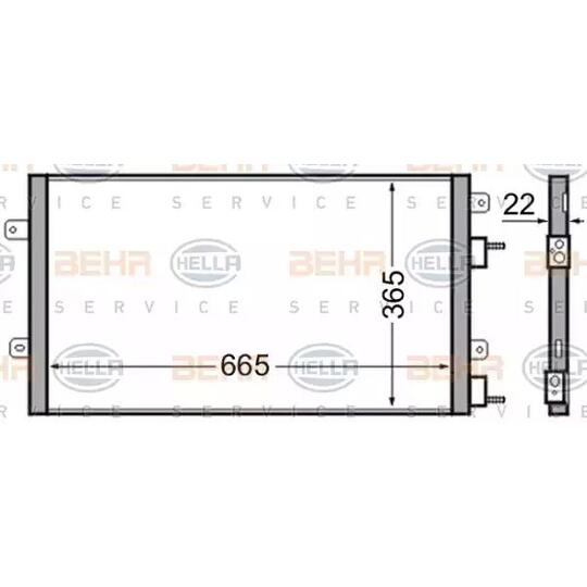 8FC 351 305-101 - Condenser, air conditioning 