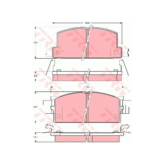 GDB780 - Brake Pad Set, disc brake 