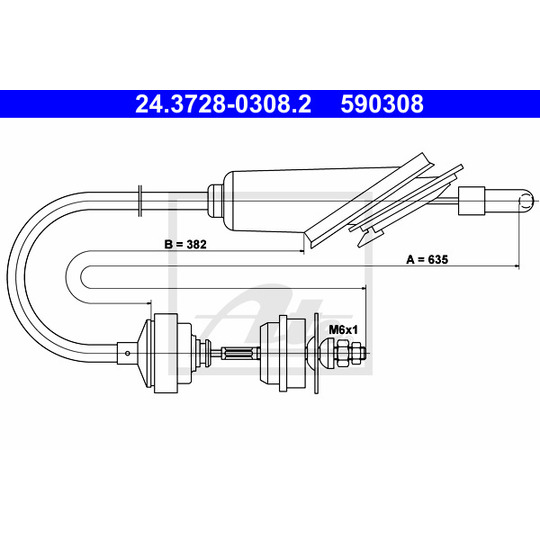 24.3728-0308.2 - Clutch Cable 