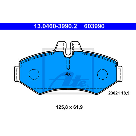 13.0460-3990.2 - Brake Pad Set, disc brake 
