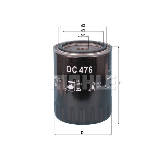 OC 476 - Oil filter 