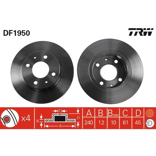 DF1950 - Brake Disc 
