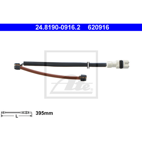 24.8190-0916.2 - Warning Contact, brake pad wear 