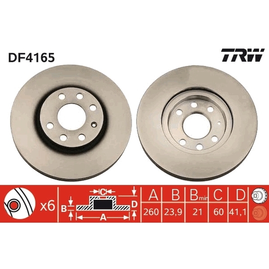 DF4165 - Brake Disc 