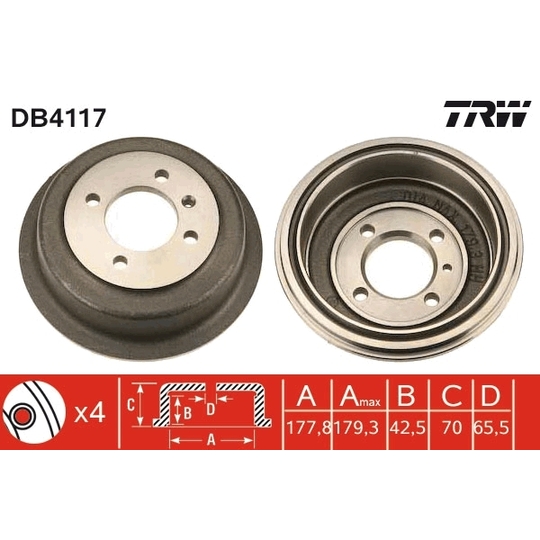 DB4117 - Brake Drum 