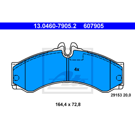 13.0460-7905.2 - Brake Pad Set, disc brake 