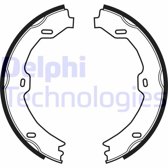 LS1923 - Brake Shoe Set, parking brake 