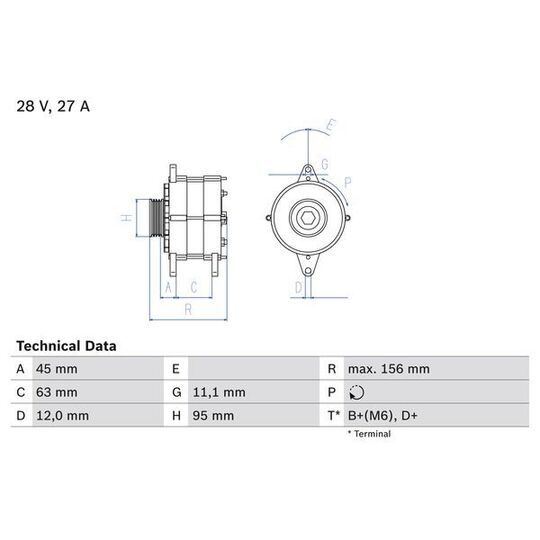 0 986 031 340 - Generaator 