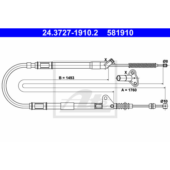 24.3727-1910.2 - Cable, parking brake 