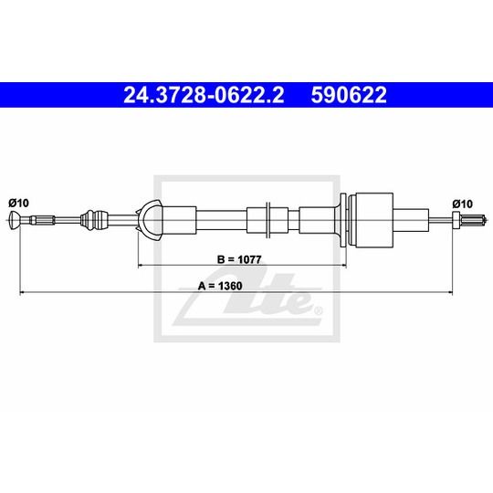 24.3728-0622.2 - Clutch Cable 