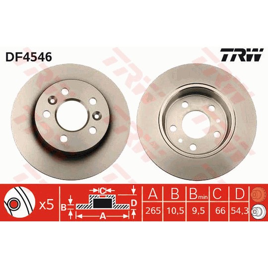 DF4546 - Brake Disc 