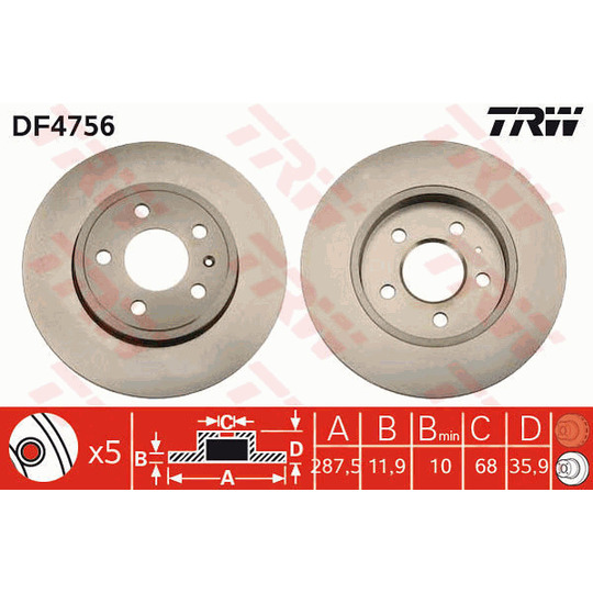 DF4756 - Brake Disc 