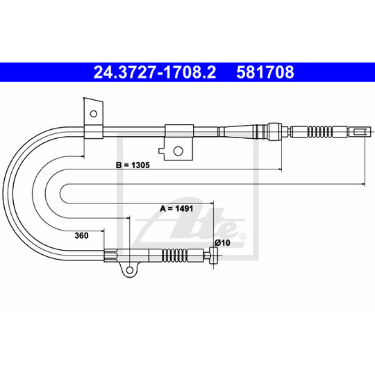 24.3727-1708.2 - Cable, parking brake 