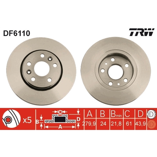 DF6110 - Brake Disc 