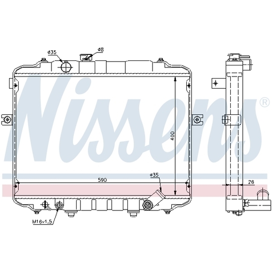 67497 - Radiator, engine cooling 