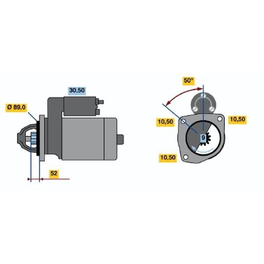 0 986 012 780 - Startmotor 