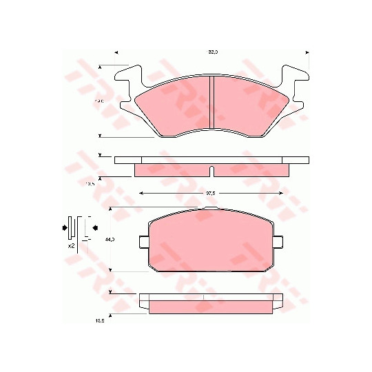 GDB769 - Brake Pad Set, disc brake 