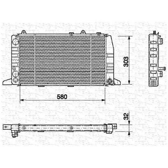 350213400000 - Radiator, engine cooling 