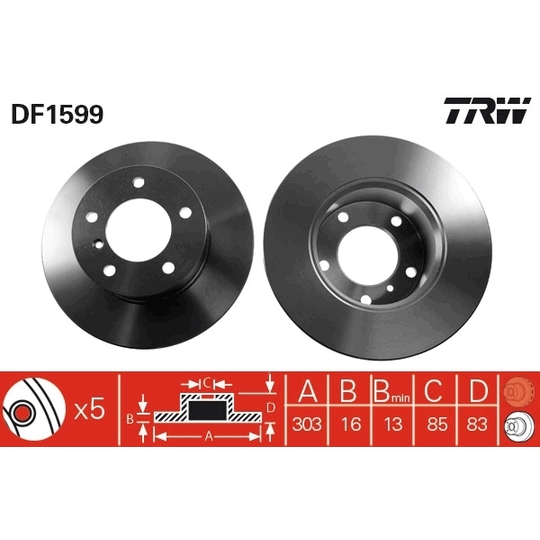 DF1599 - Brake Disc 