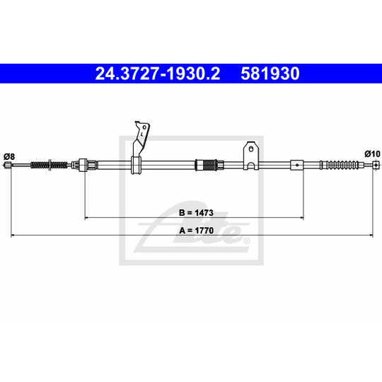 24.3727-1930.2 - Cable, parking brake 