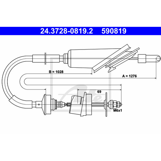 24.3728-0819.2 - Clutch Cable 