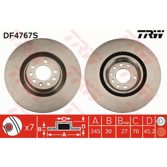 DF4767S - Brake Disc 