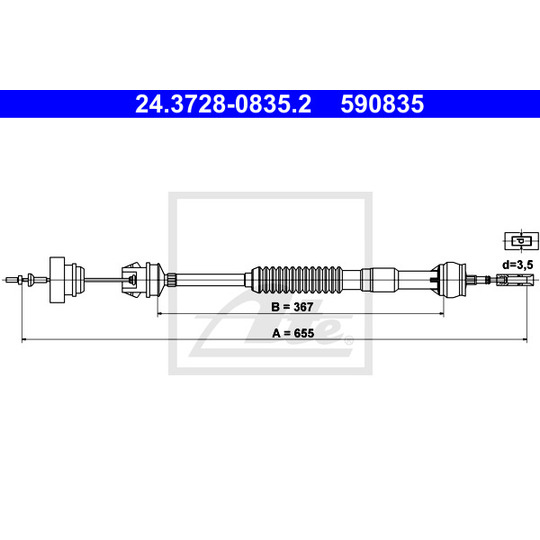 24.3728-0835.2 - Clutch Cable 