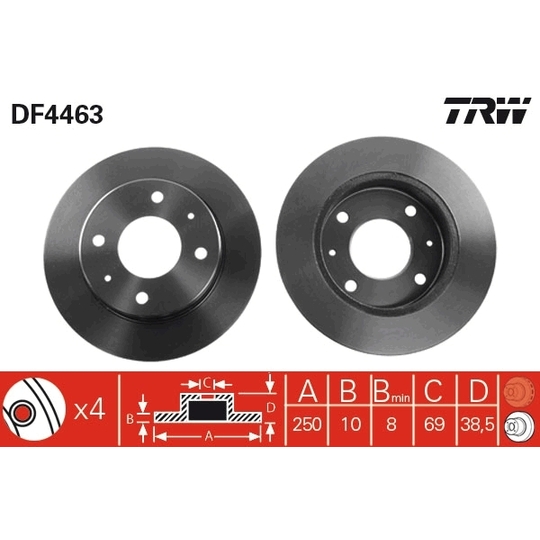 DF4463 - Brake Disc 