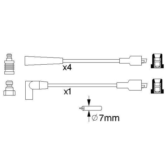 0 986 356 749 - Ignition Cable Kit 