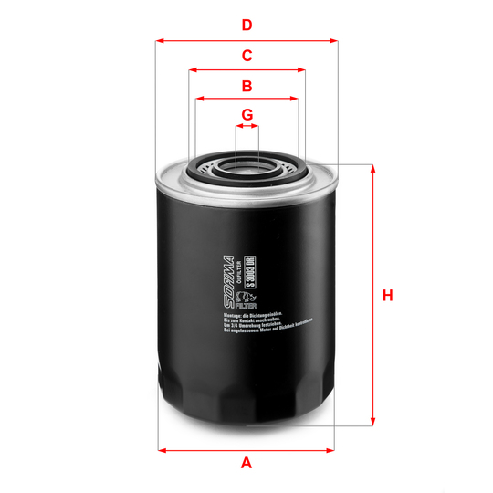 S 3003 DR - Oil filter 
