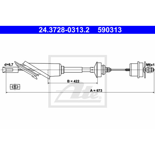 24.3728-0313.2 - Clutch Cable 