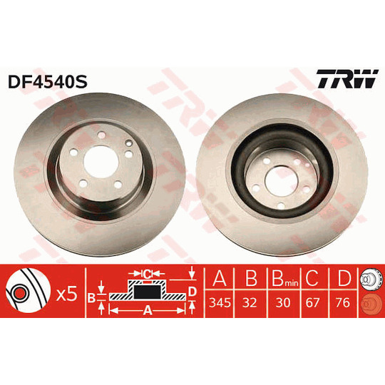 DF4540S - Brake Disc 