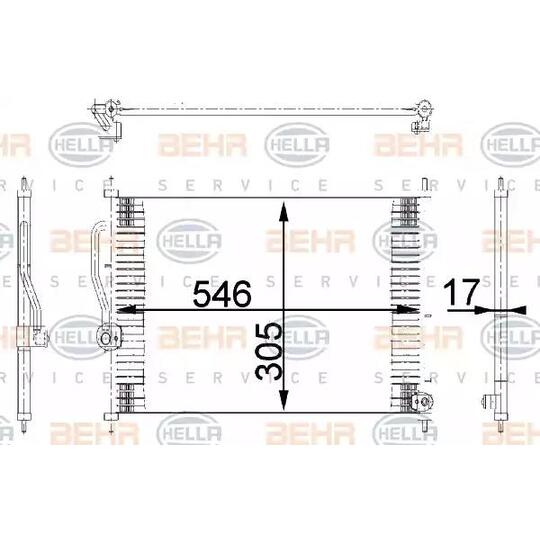 8FC 351 318-081 - Condenser, air conditioning 