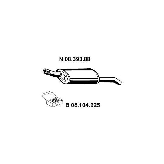 08.393.88 - Bakre ljuddämpare 