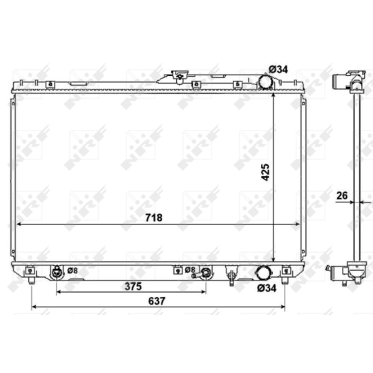 53962 - Radiator, engine cooling 