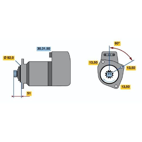 0 986 017 100 - Startmotor 