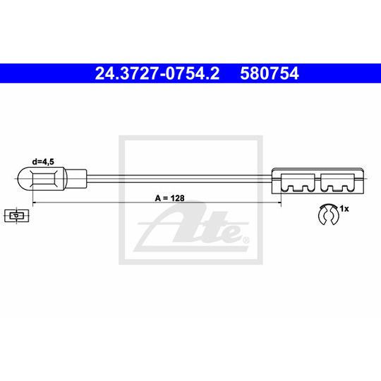 24.3727-0754.2 - Cable, parking brake 