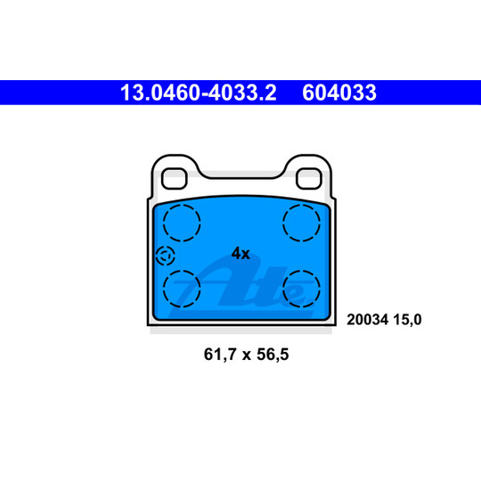 13.0460-4033.2 - Brake Pad Set, disc brake 