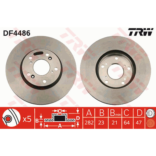 DF4486 - Brake Disc 