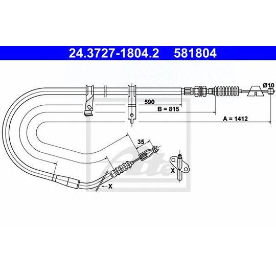 24.3727-1804.2 - Cable, parking brake 